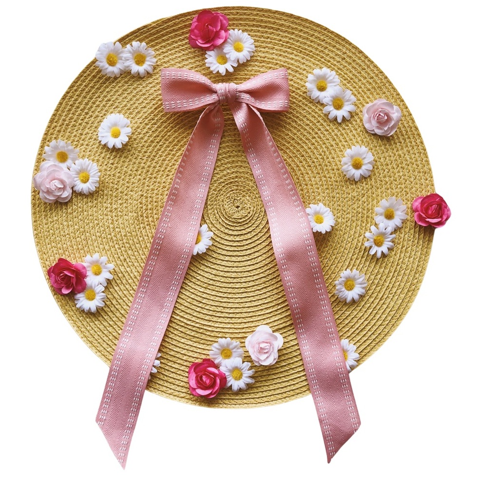 Woven Pink Hair Bow